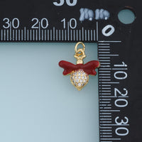 18K Gold Filled Bee Charm,Colorful Enamel Bee Pendant Cute Insect Charm for Bracelet Necklace DIY Jewelry Making Supply