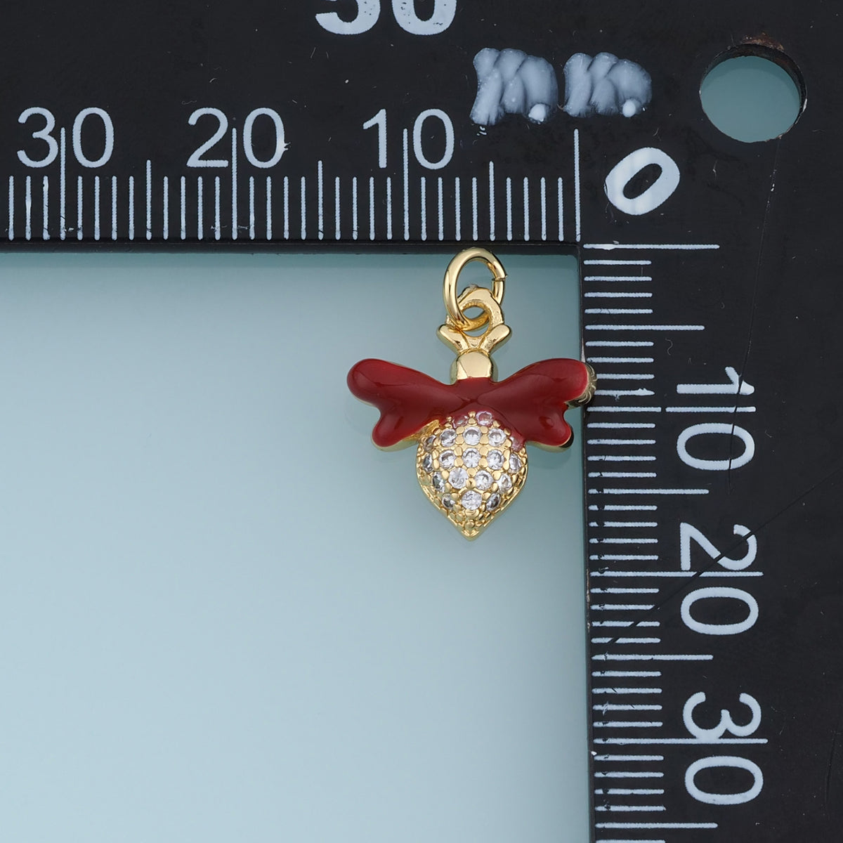 18K Gold Filled Bee Charm,Colorful Enamel Bee Pendant Cute Insect Charm for Bracelet Necklace DIY Jewelry Making Supply
