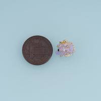 18K Gold Filled Hedgehog Charm,Colorful Enamel Hedgehog Pendant Cute Animal Charm for Bracelet Necklace DIY Jewelry Making Supply