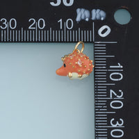 18K Gold Filled Hedgehog Charm,Colorful Enamel Hedgehog Pendant Cute Animal Charm for Bracelet Necklace DIY Jewelry Making Supply