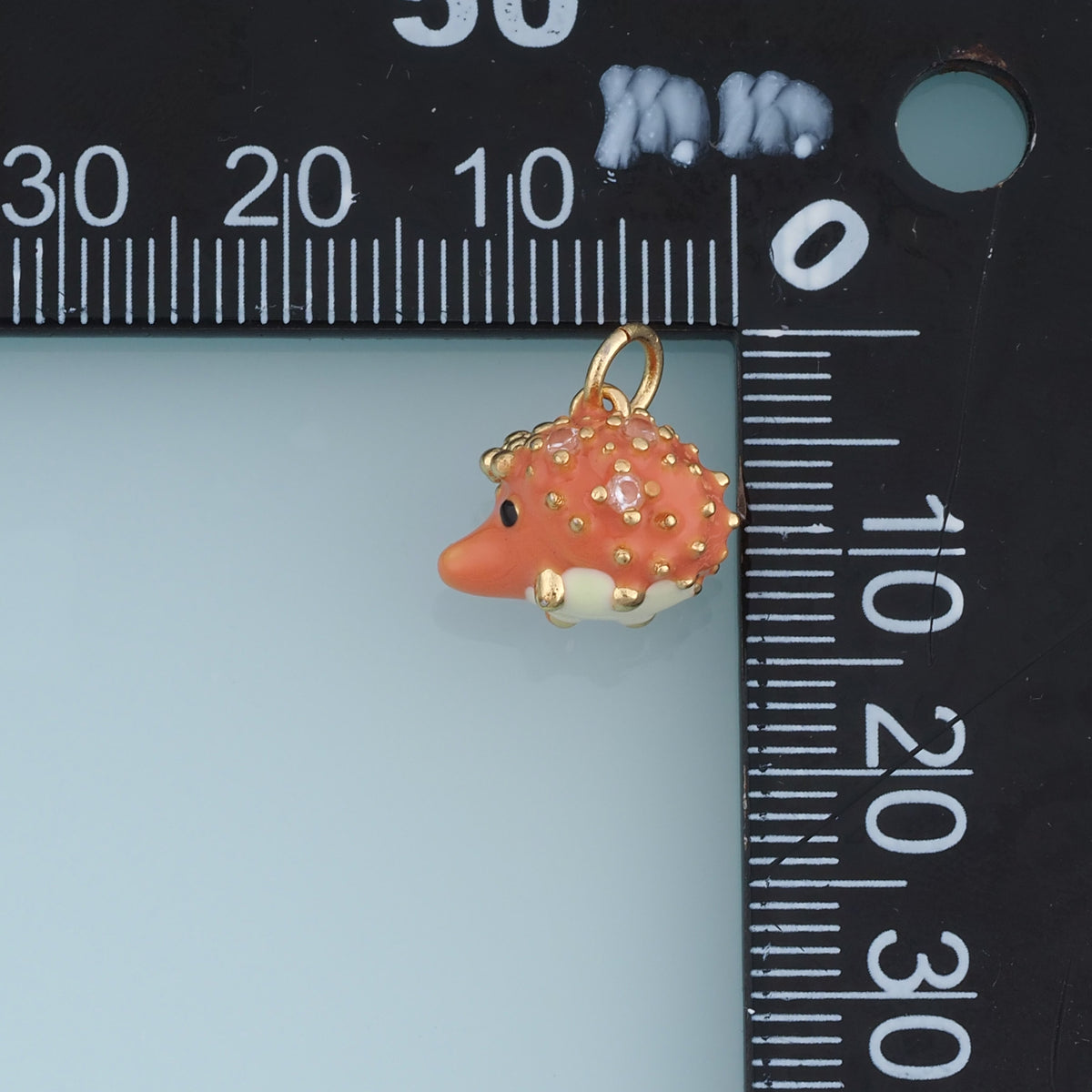 18K Gold Filled Hedgehog Charm,Colorful Enamel Hedgehog Pendant Cute Animal Charm for Bracelet Necklace DIY Jewelry Making Supply