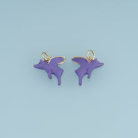18K Gold Filled Flying Pig Charm,Colorful Enamel Pig Pendant Cute Animal Charm for Bracelet Necklace DIY Jewelry Making Supply