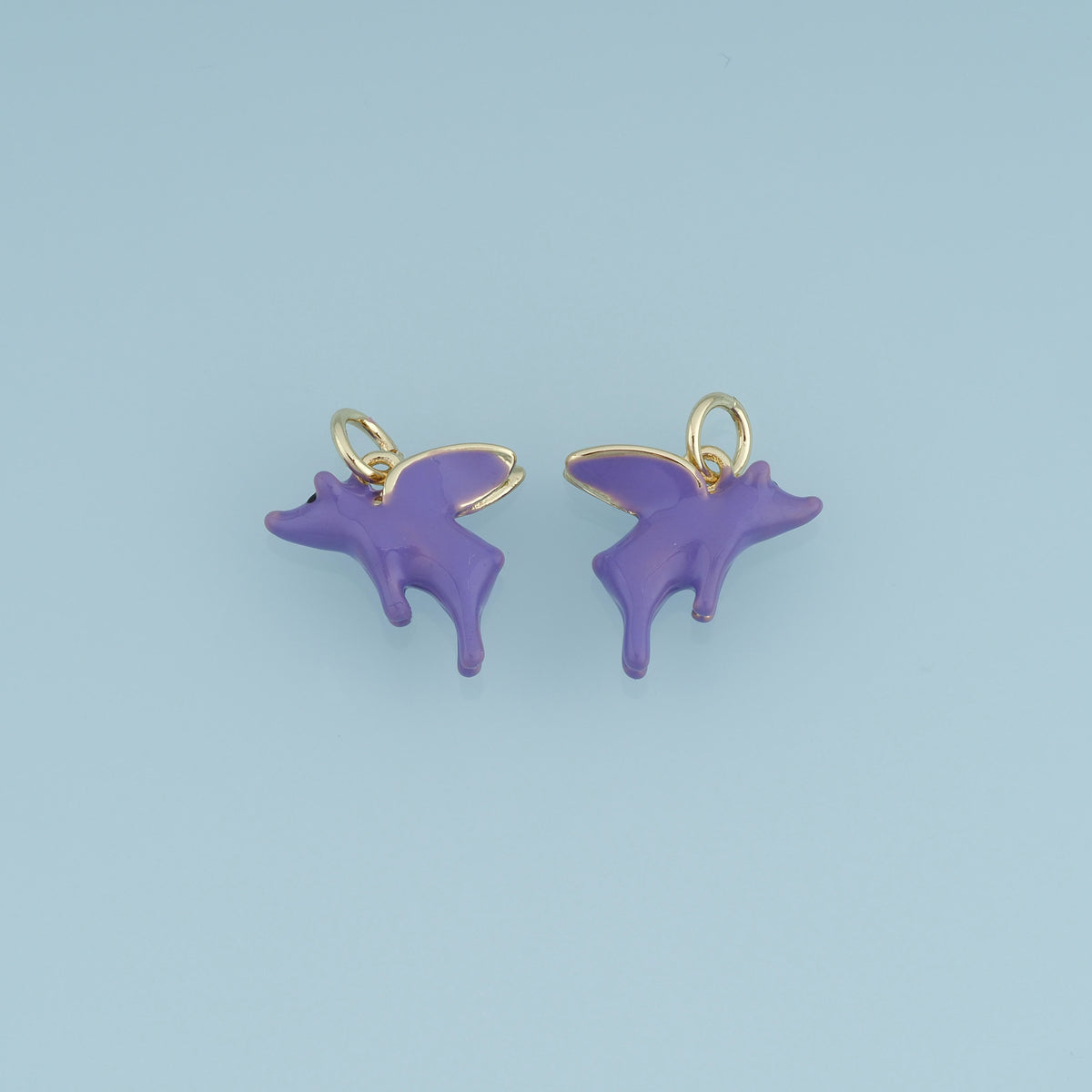 18K Gold Filled Flying Pig Charm,Colorful Enamel Pig Pendant Cute Animal Charm for Bracelet Necklace DIY Jewelry Making Supply