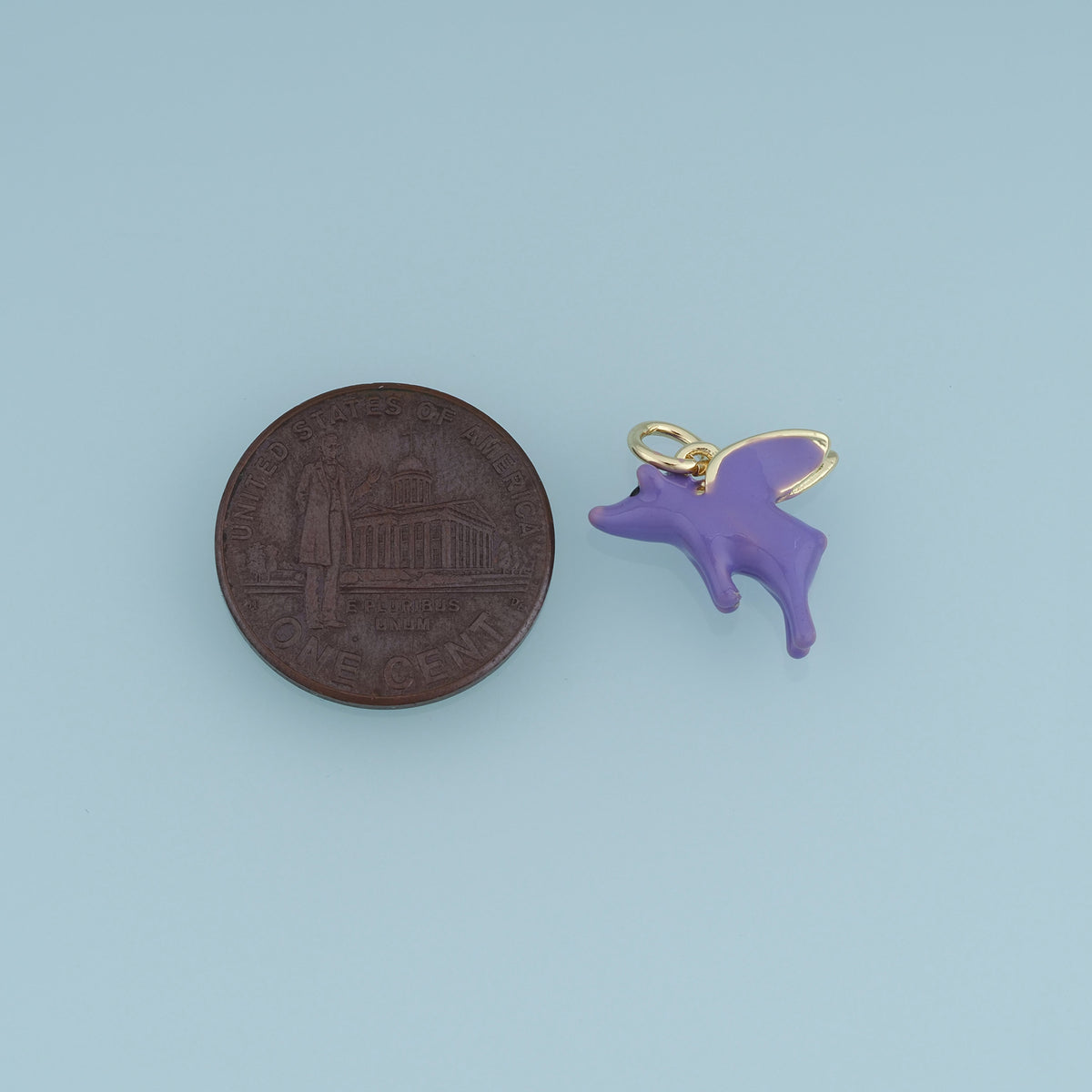 18K Gold Filled Flying Pig Charm,Colorful Enamel Pig Pendant Cute Animal Charm for Bracelet Necklace DIY Jewelry Making Supply
