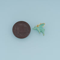 18K Gold Filled Flying Pig Charm,Colorful Enamel Pig Pendant Cute Animal Charm for Bracelet Necklace DIY Jewelry Making Supply