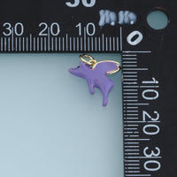 18K Gold Filled Flying Pig Charm,Colorful Enamel Pig Pendant Cute Animal Charm for Bracelet Necklace DIY Jewelry Making Supply