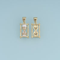 18K Gold Filled Hourglass Charm,Enamel Hourglass Pendant Vintage Time Charm for Bracelet Necklace DIY Jewelry Making Supply