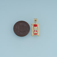 18K Gold Filled Hourglass Charm,Enamel Hourglass Pendant Vintage Time Charm for Bracelet Necklace DIY Jewelry Making Supply