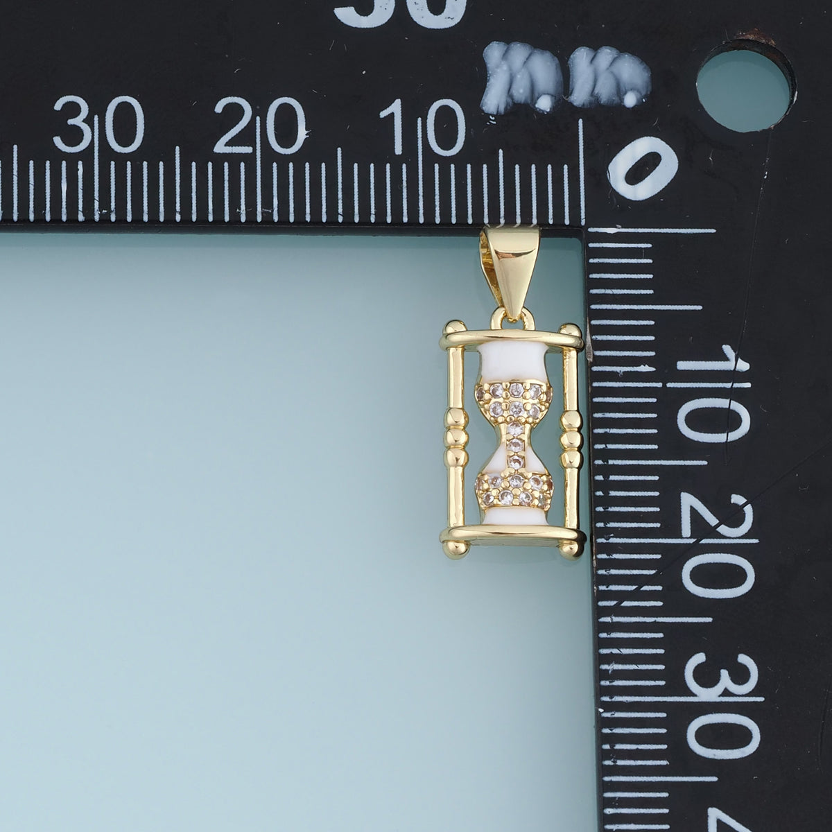 18K Gold Filled Hourglass Charm,Enamel Hourglass Pendant Vintage Time Charm for Bracelet Necklace DIY Jewelry Making Supply