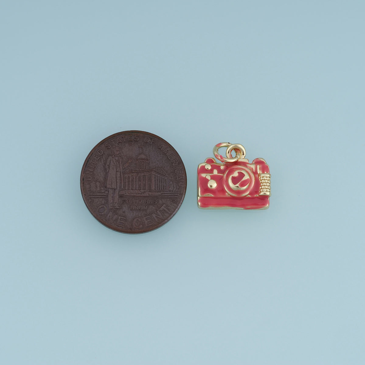 18K Gold Filled Camera Charm,Colorful Enamel Camera Pendant Photography Charm for Bracelet Necklace DIY Jewelry Making Supply