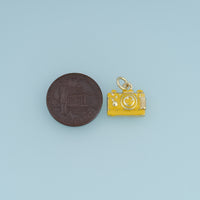 18K Gold Filled Camera Charm,Colorful Enamel Camera Pendant Photography Charm for Bracelet Necklace DIY Jewelry Making Supply