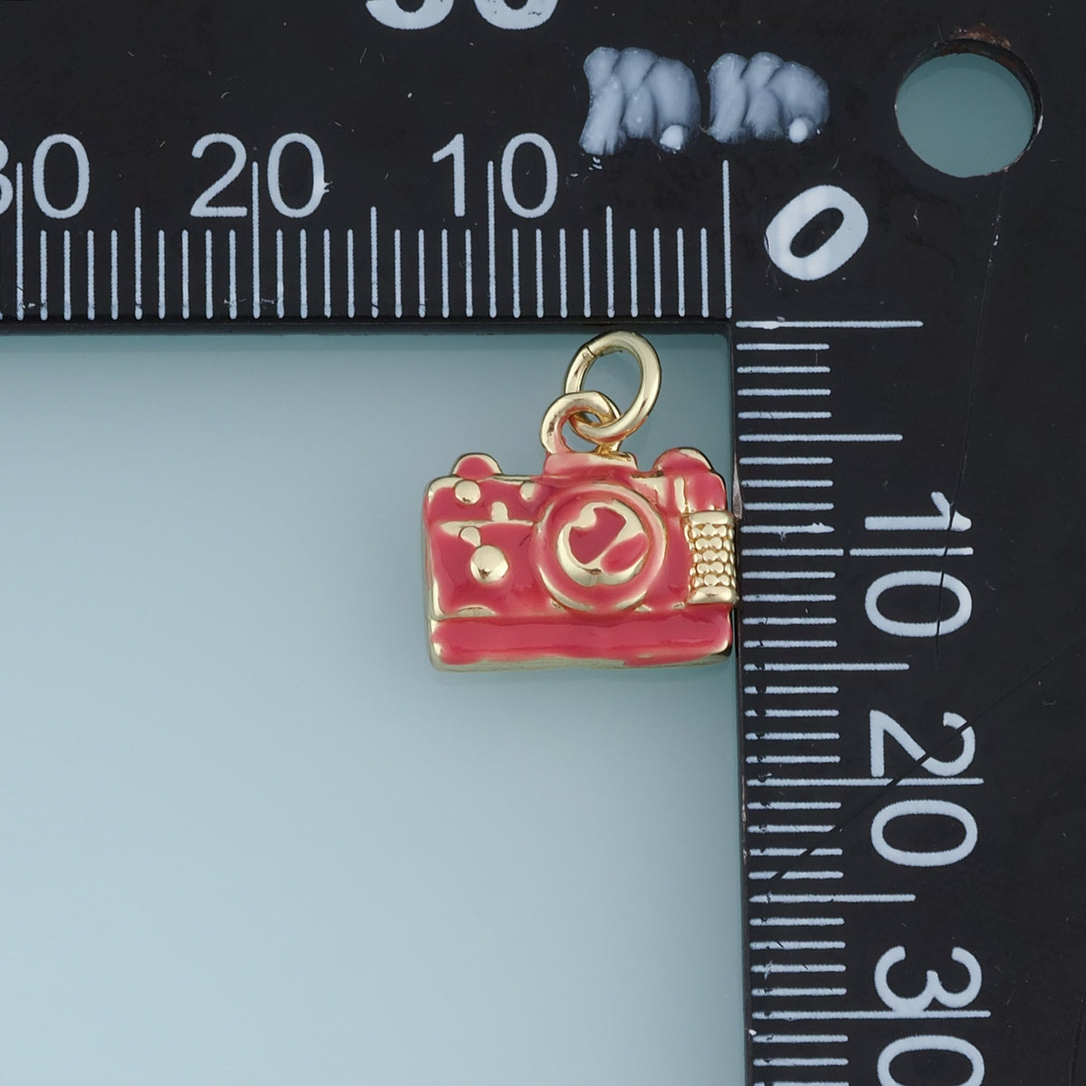 18K Gold Filled Camera Charm,Colorful Enamel Camera Pendant Photography Charm for Bracelet Necklace DIY Jewelry Making Supply
