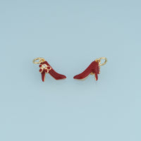 18K Gold Filled High Heel Shoe Charm,Colorful Enamel Shoe Pendant Fashion Charm for Bracelet Necklace DIY Jewelry Making Supply