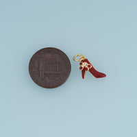 18K Gold Filled High Heel Shoe Charm,Colorful Enamel Shoe Pendant Fashion Charm for Bracelet Necklace DIY Jewelry Making Supply