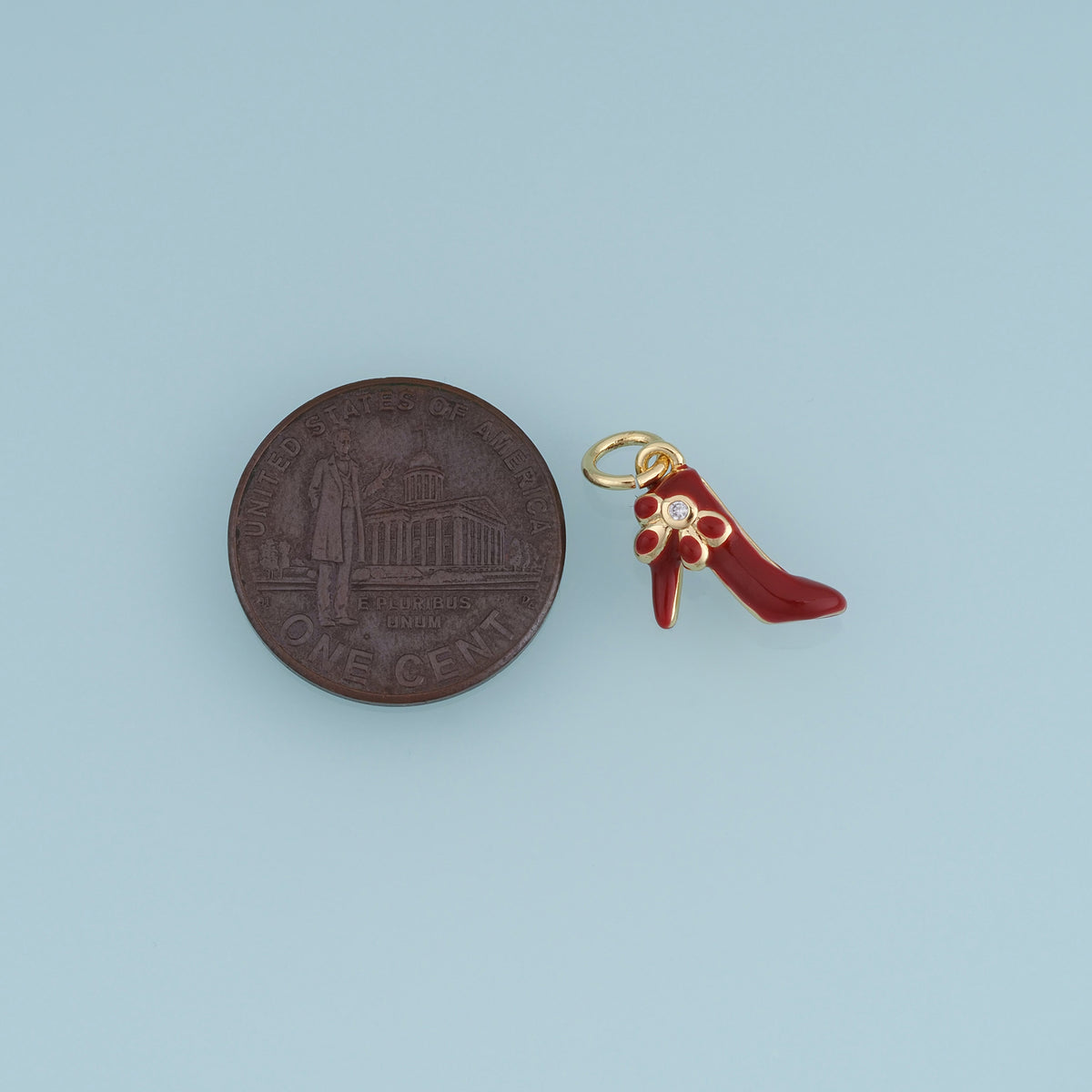 18K Gold Filled High Heel Shoe Charm,Colorful Enamel Shoe Pendant Fashion Charm for Bracelet Necklace DIY Jewelry Making Supply