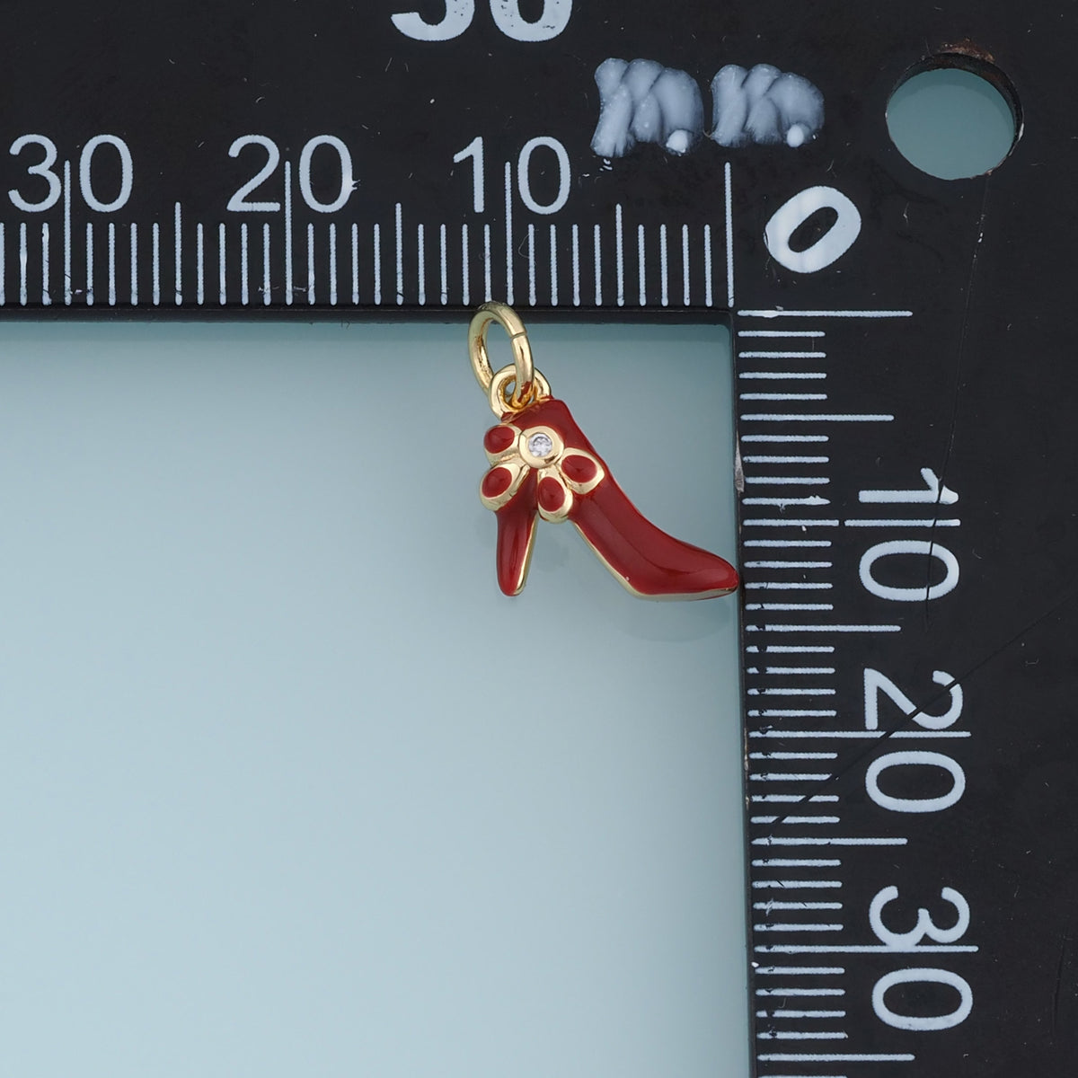 18K Gold Filled High Heel Shoe Charm,Colorful Enamel Shoe Pendant Fashion Charm for Bracelet Necklace DIY Jewelry Making Supply