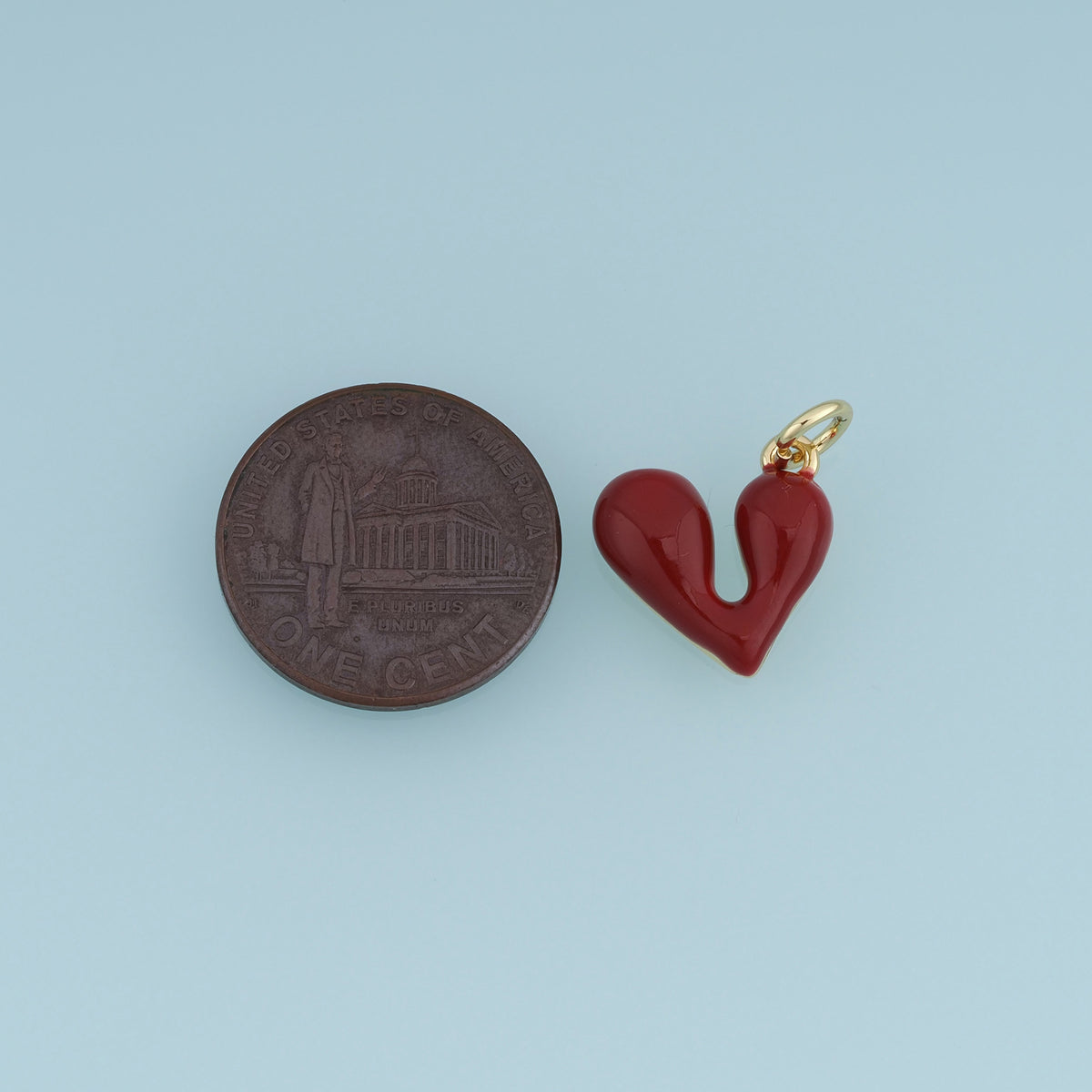 18K Gold Filled Heart Charm,Colorful Enamel Heart Pendant Cute Love Charm for Bracelet Necklace DIY Jewelry Making Supply
