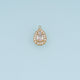 Teardrop Crystal Pendant,14K Gold Silver Sparkling Rhinestone Charm DIY Charm for Necklace Bracelet Making