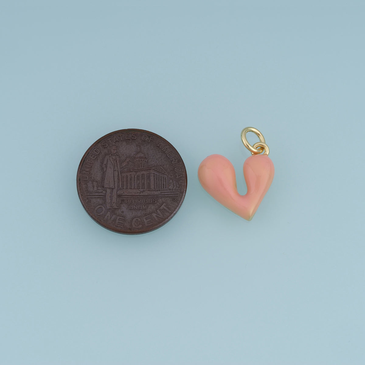 18K Gold Filled Heart Charm,Colorful Enamel Heart Pendant Cute Love Charm for Bracelet Necklace DIY Jewelry Making Supply