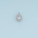 Teardrop Crystal Pendant,14K Gold Silver Sparkling Rhinestone Charm DIY Charm for Necklace Bracelet Making