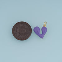 18K Gold Filled Heart Charm,Colorful Enamel Heart Pendant Cute Love Charm for Bracelet Necklace DIY Jewelry Making Supply