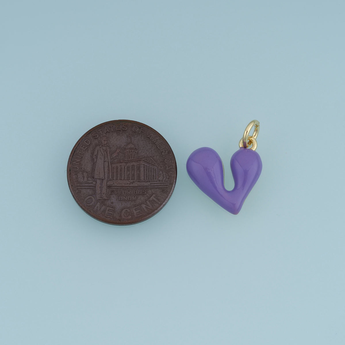 18K Gold Filled Heart Charm,Colorful Enamel Heart Pendant Cute Love Charm for Bracelet Necklace DIY Jewelry Making Supply
