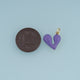 18K Gold Filled Heart Charm,Colorful Enamel Heart Pendant Cute Love Charm for Bracelet Necklace DIY Jewelry Making Supply