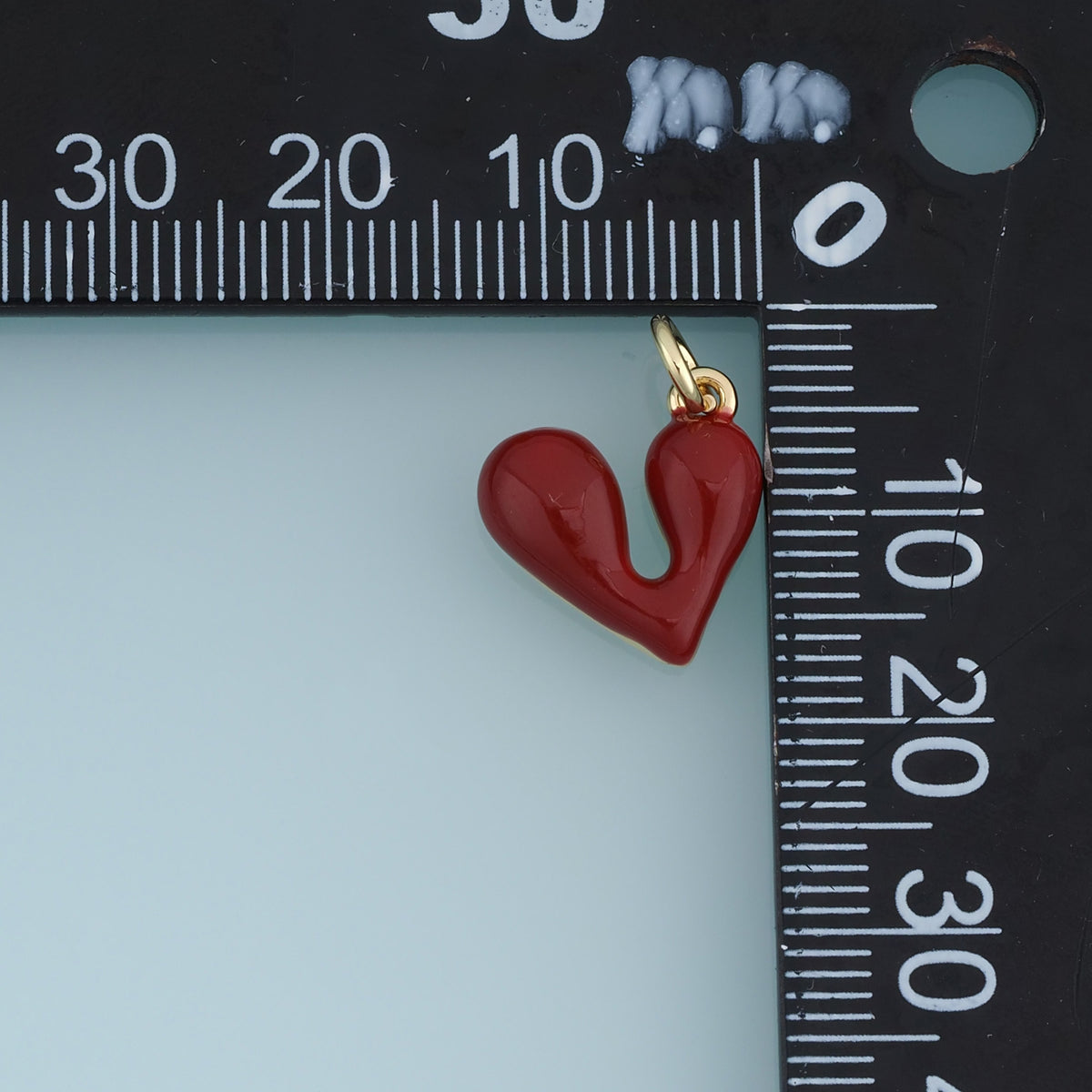 18K Gold Filled Heart Charm,Colorful Enamel Heart Pendant Cute Love Charm for Bracelet Necklace DIY Jewelry Making Supply