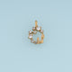 Floral Wreath Pendant,14K Gold Sparkling Crystal Flower Charm DIY Charm for Necklace Bracelet Making
