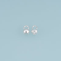 50 pcs S925 Silver Bead Cap Component,Round Bead Connector Charm Finding for Bracelet Necklace DIY Jewelry Making Supply