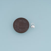 50 pcs S925 Silver Bead Cap Component,Round Bead Connector Charm Finding for Bracelet Necklace DIY Jewelry Making Supply