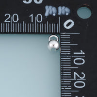 50 pcs S925 Silver Bead Cap Component,Round Bead Connector Charm Finding for Bracelet Necklace DIY Jewelry Making Supply