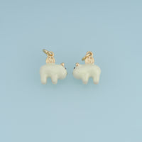 18K Gold Filled Piggy Bank Charm,Colorful Enamel Piggy Bank Pendant Cute Animal Charm for Bracelet Necklace DIY Jewelry Making Supply