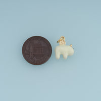 18K Gold Filled Piggy Bank Charm,Colorful Enamel Piggy Bank Pendant Cute Animal Charm for Bracelet Necklace DIY Jewelry Making Supply