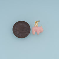 18K Gold Filled Piggy Bank Charm,Colorful Enamel Piggy Bank Pendant Cute Animal Charm for Bracelet Necklace DIY Jewelry Making Supply