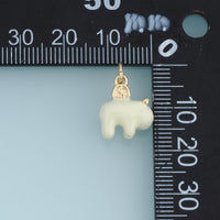 18K Gold Filled Piggy Bank Charm,Colorful Enamel Piggy Bank Pendant Cute Animal Charm for Bracelet Necklace DIY Jewelry Making Supply