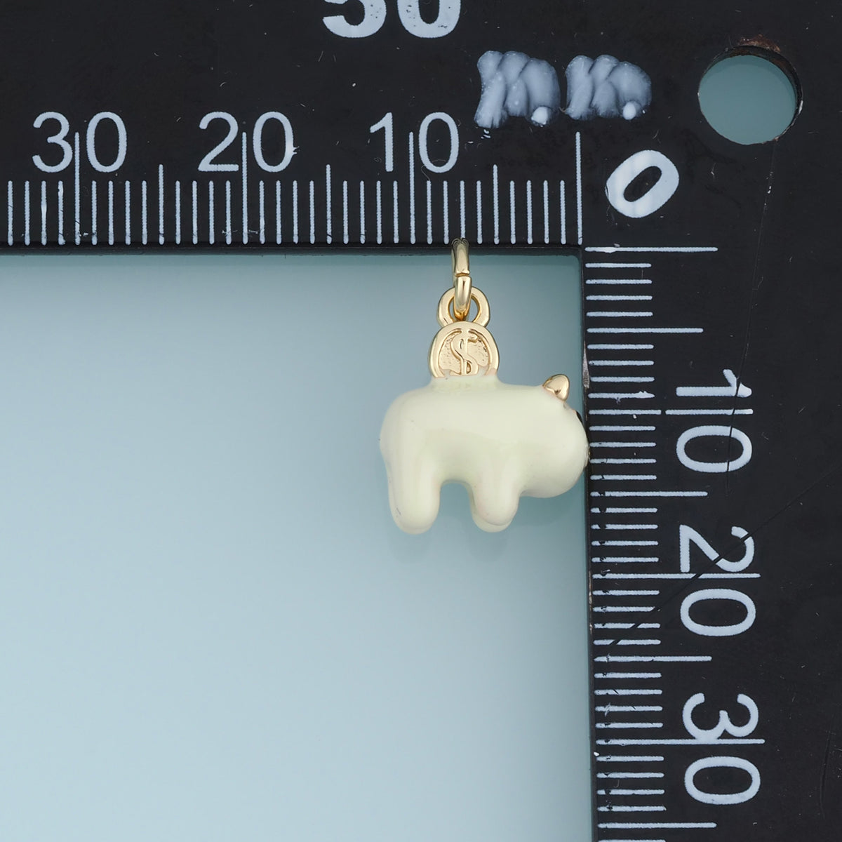 18K Gold Filled Piggy Bank Charm,Colorful Enamel Piggy Bank Pendant Cute Animal Charm for Bracelet Necklace DIY Jewelry Making Supply