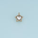 Star Heart Crystal Pendant,14K Gold Sparkling Star Charm DIY Charm for Necklace Bracelet Making