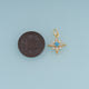 18K Gold Filled North Star Charm,Blue Turquoise Star Pendant Celestial Charm for Bracelet Necklace DIY Jewelry Making Supply