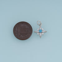 18K Gold Filled North Star Charm,Blue Turquoise Star Pendant Celestial Charm for Bracelet Necklace DIY Jewelry Making Supply