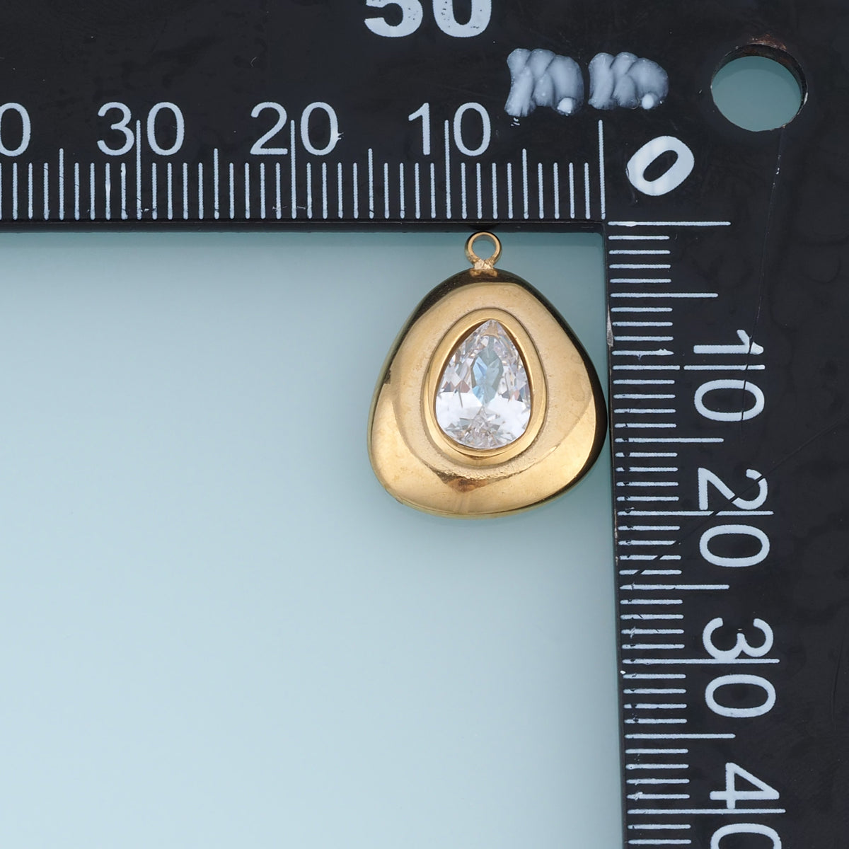 Teardrop Crystal Pendant,14K Gold Elegant Clear Gemstone Charm DIY Charm for Necklace Bracelet MakingTeardrop Crystal Pendant,14K Gold Elegant Clear Gemstone Charm DIY Charm for Necklace Bracelet Making