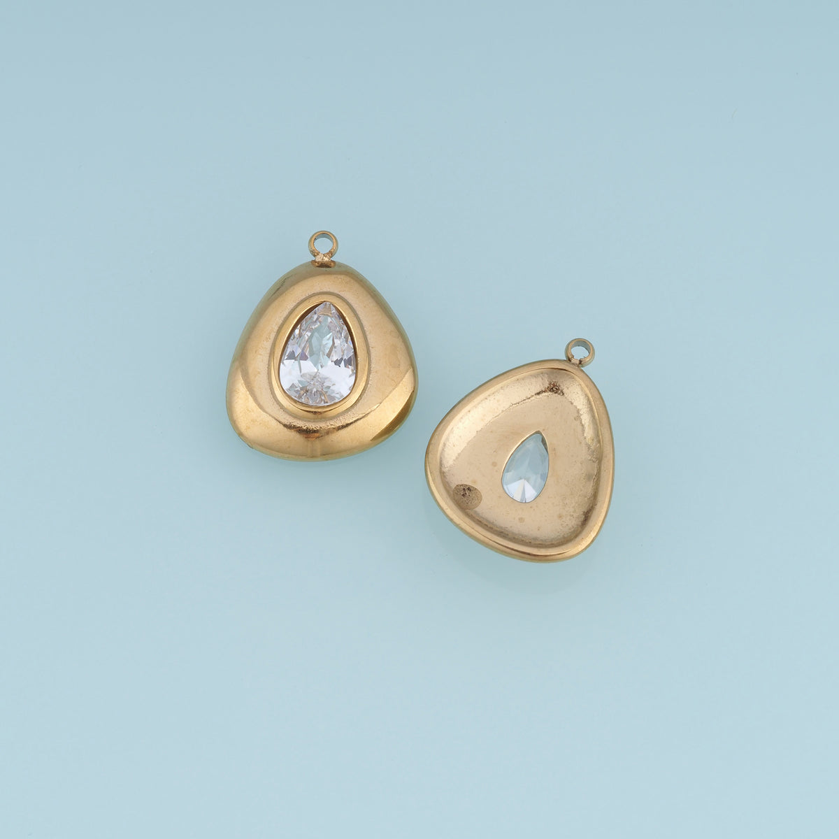 Teardrop Crystal Pendant,14K Gold Elegant Clear Gemstone Charm DIY Charm for Necklace Bracelet MakingTeardrop Crystal Pendant,14K Gold Elegant Clear Gemstone Charm DIY Charm for Necklace Bracelet Making