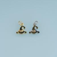 18K Gold Filled Witch Hat Charm,Black Enamel Halloween Hat Pendant Spooky Charm for Bracelet Necklace DIY Jewelry Making Supply