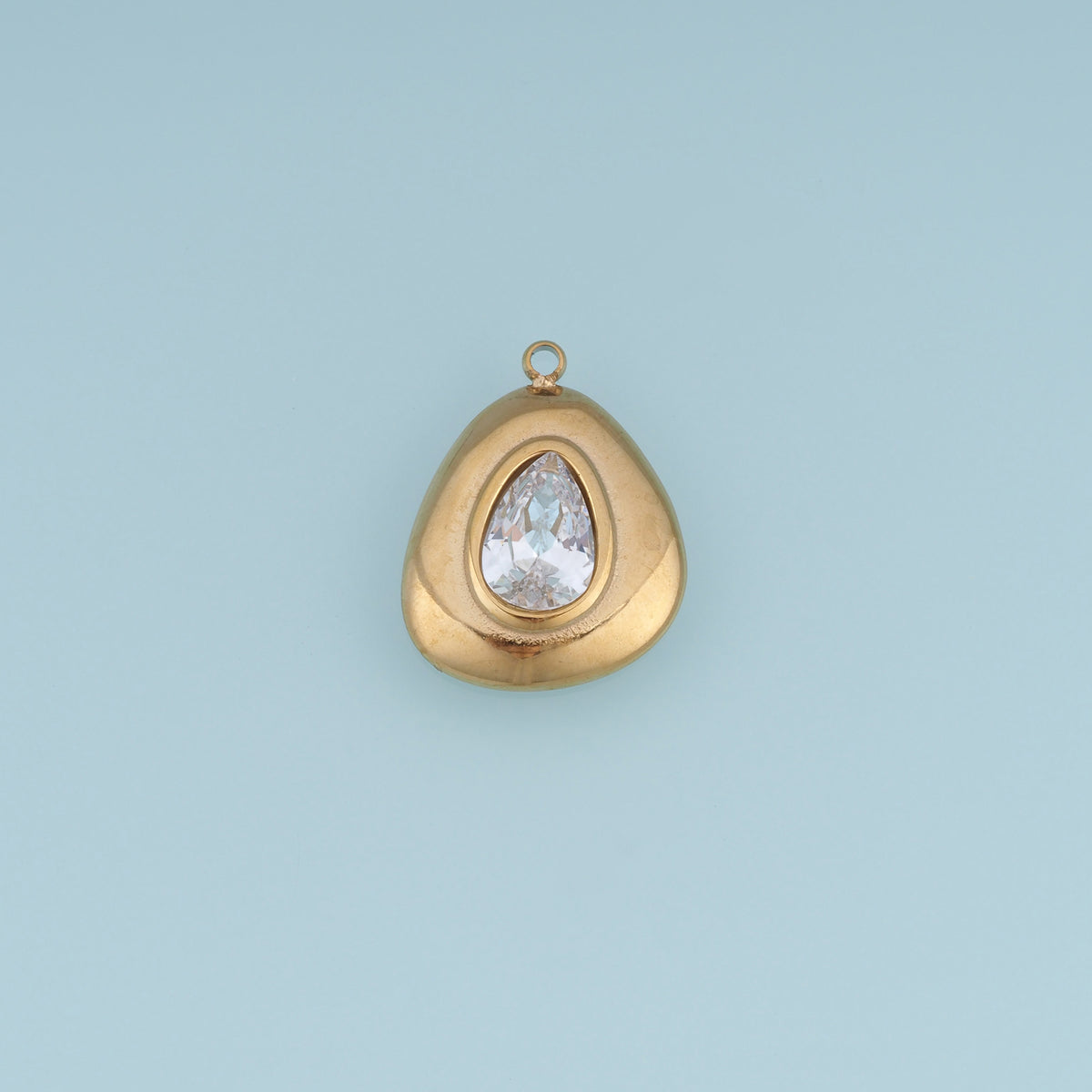 Teardrop Crystal Pendant,14K Gold Elegant Clear Gemstone Charm DIY Charm for Necklace Bracelet MakingTeardrop Crystal Pendant,14K Gold Elegant Clear Gemstone Charm DIY Charm for Necklace Bracelet Making