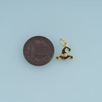 18K Gold Filled Witch Hat Charm,Black Enamel Halloween Hat Pendant Spooky Charm for Bracelet Necklace DIY Jewelry Making Supply