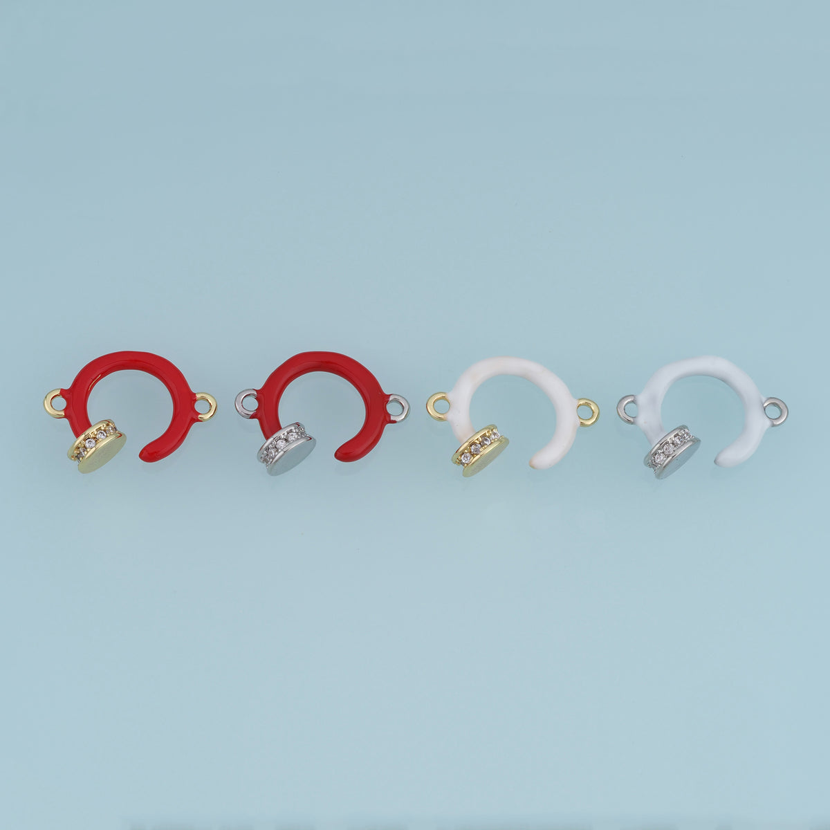 18K Gold Filled Connector Component,Enamel Jewelry Connector Link Charm Finding for Bracelet Necklace DIY Jewelry Making Supply