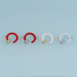 18K Gold Filled Connector Component,Enamel Jewelry Connector Link Charm Finding for Bracelet Necklace DIY Jewelry Making Supply