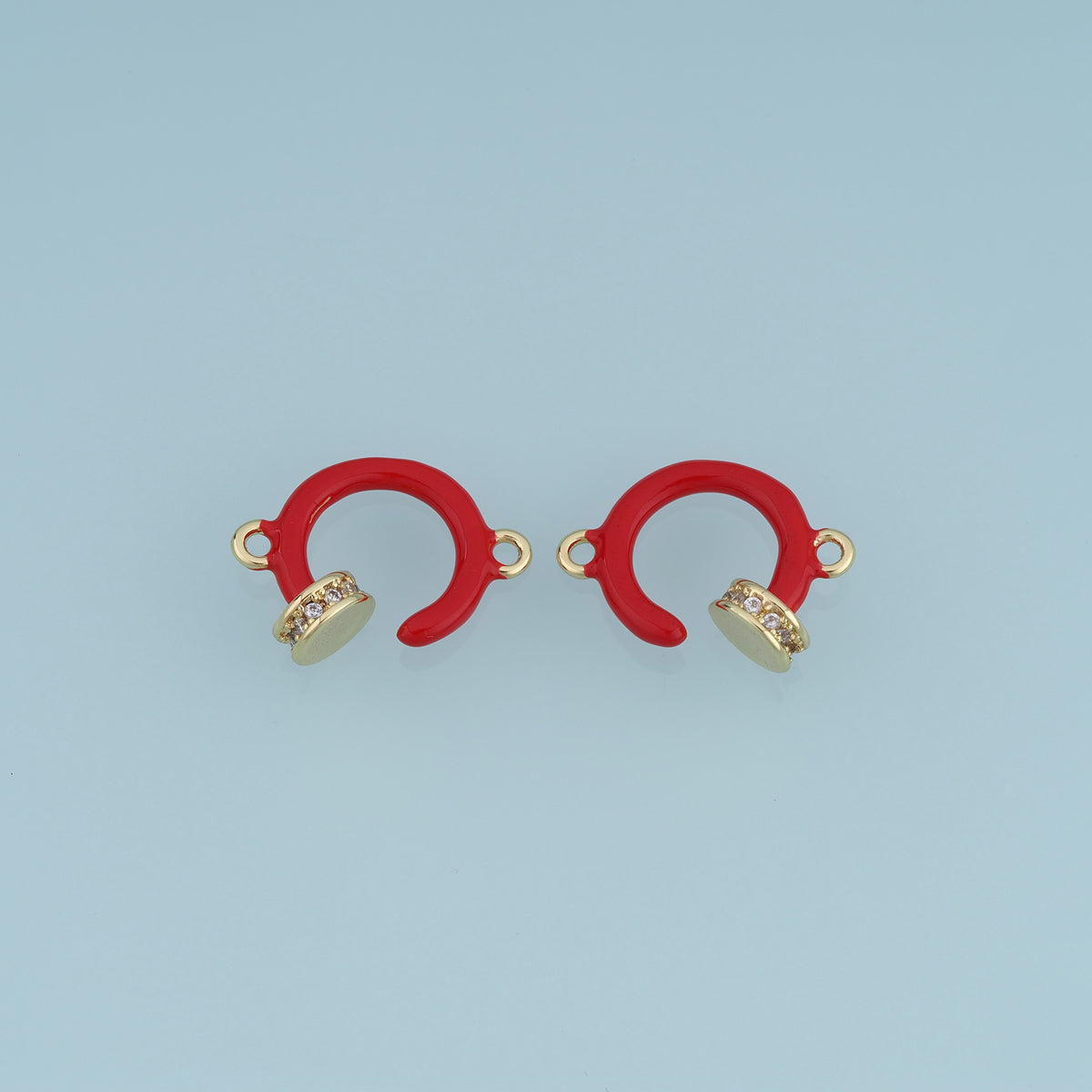 18K Gold Filled Connector Component,Enamel Jewelry Connector Link Charm Finding for Bracelet Necklace DIY Jewelry Making Supply