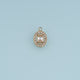 Oval Crystal Pendant,14K Gold Silver Sparkling Rhinestone Charm DIY Charm for Necklace Bracelet Making