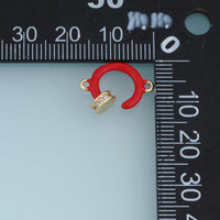 18K Gold Filled Connector Component,Enamel Jewelry Connector Link Charm Finding for Bracelet Necklace DIY Jewelry Making Supply